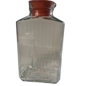 Anchor Hocking Juice Water Milk Refrigerator Glass Vintage Jug